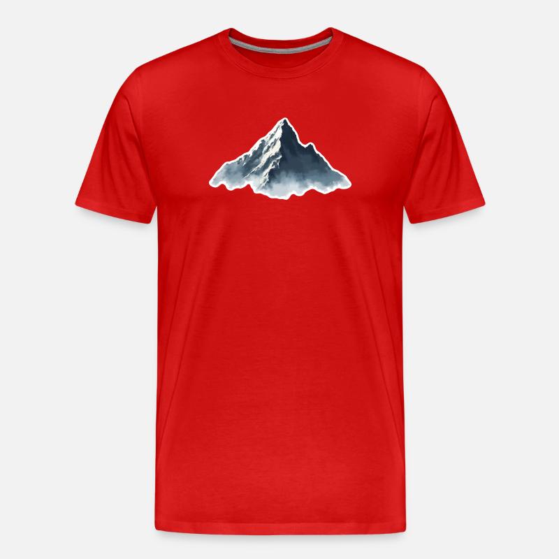 Berg - Männer Premium Bio T-Shirt - Rot
