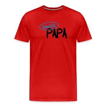 Bientôt Papa ! - T-shirt bio Premium Homme - rouge - Devant - Damien (186cm)
