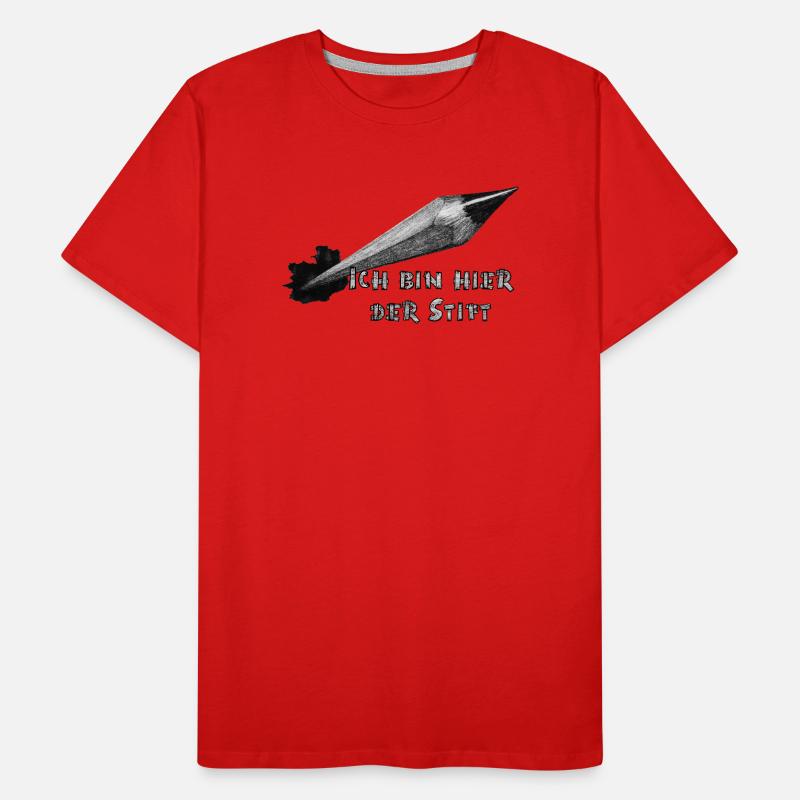 Ich bin hier der Stift Männer Premium Bio T-Shirt