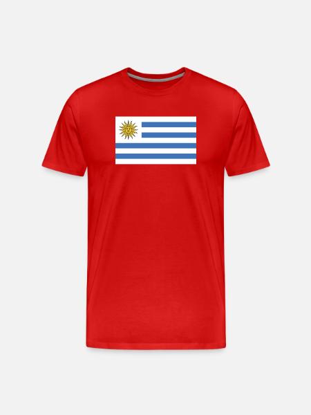 Uruguay Flagge - Männer Premium Bio T-Shirt - Rot