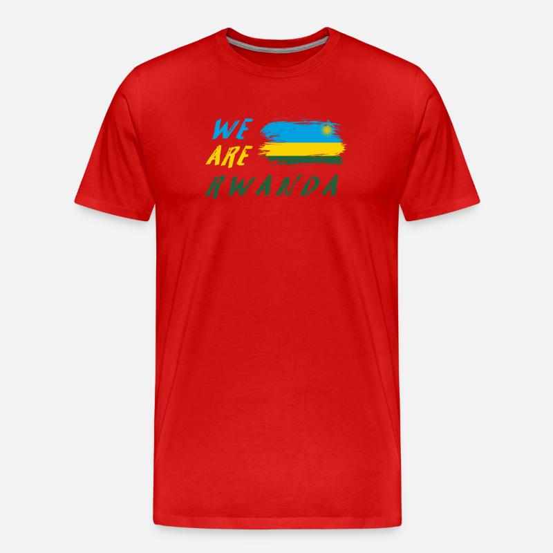 Wir sind Ruanda - Männer Premium Bio T-Shirt - Rot
