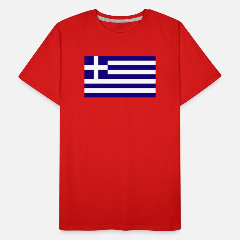 Drapeau national de la Grèce T-shirt bio Premium Homme