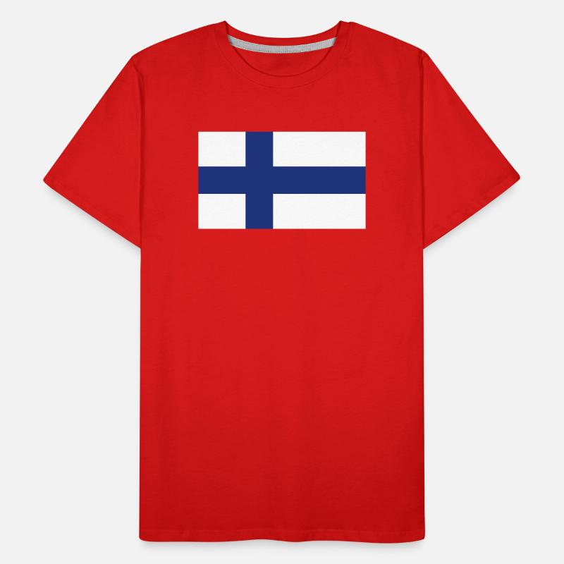 Drapeau national de la Finlande T-shirt bio Premium Homme