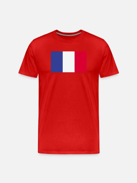 France National Flag - Men's Premium Organic T-Shirt - red