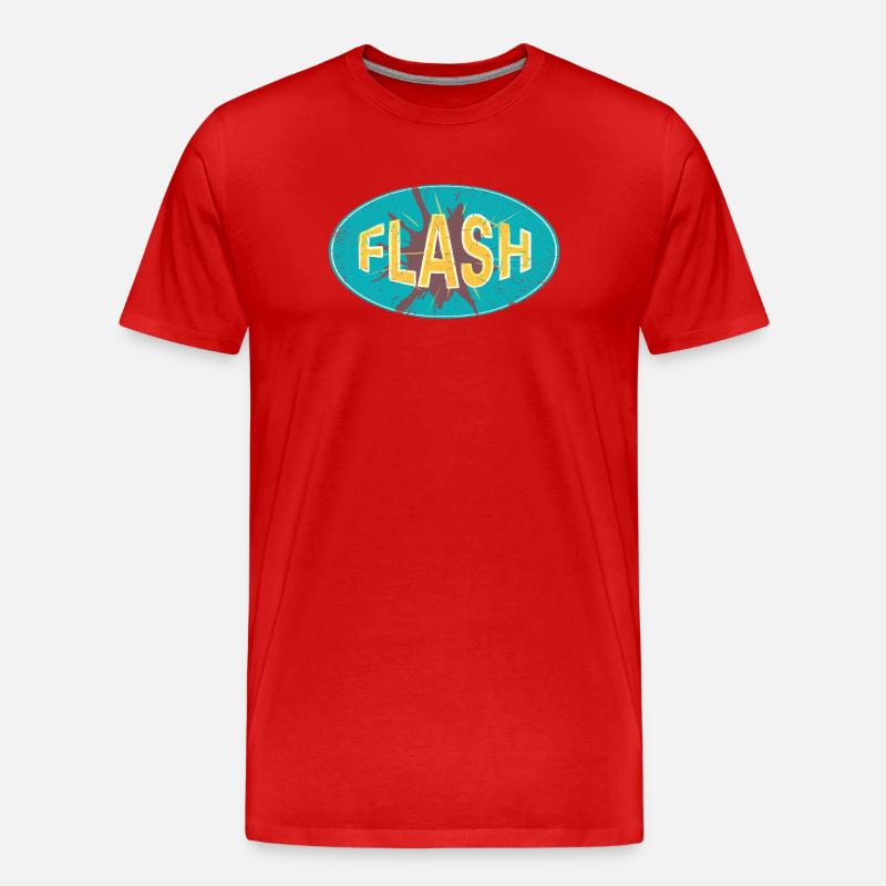 FLASH EMBLEM - Männer Premium Bio T-Shirt - Rot