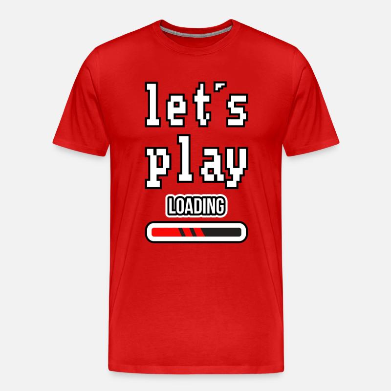 Let´s play - Männer Premium Bio T-Shirt - Rot