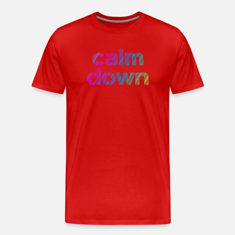 calmDown - Männer Premium Bio T-Shirt - Rot