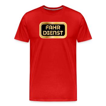 FAHRDIENST TRANSPORT - Männer Premium Bio T-Shirt - Rot - Vorne - Damien (186cm)