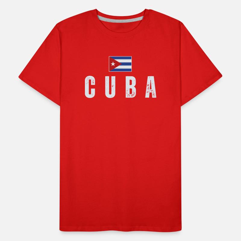 Drapeau cubain, j’adore Cuba T-shirt bio Premium Homme