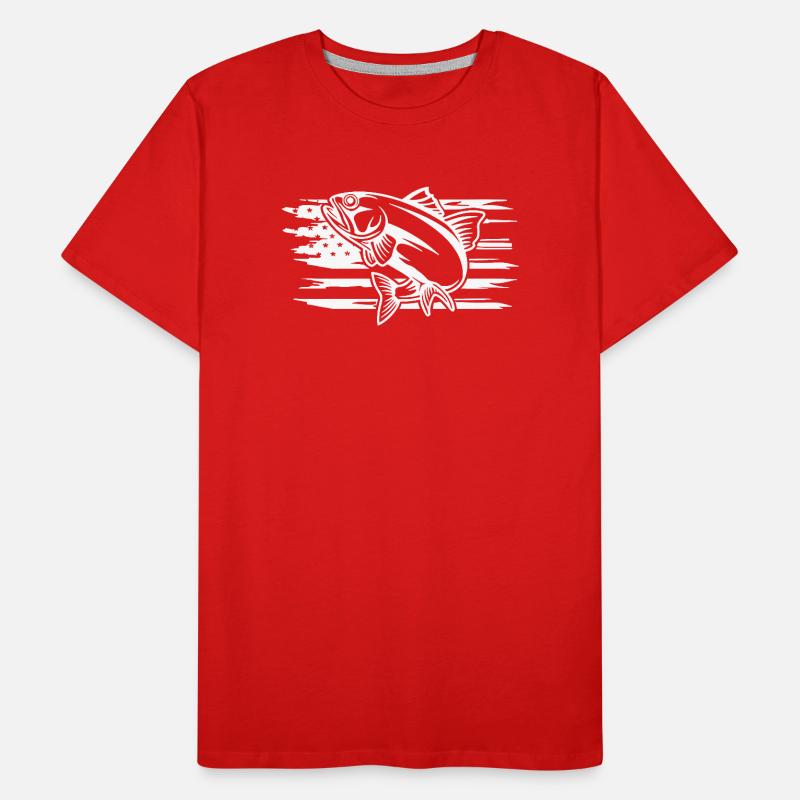 Dynamic Fish Motion Graphic Men's Premium Organic T-Shirt