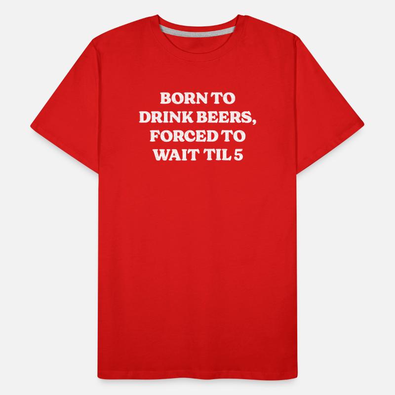 Humor, festive alcohol, dynamic Men's Premium Organic T-Shirt