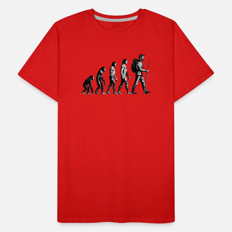 Evolution to Wandersmann Grunge Design Men's Premium Organic T-Shirt