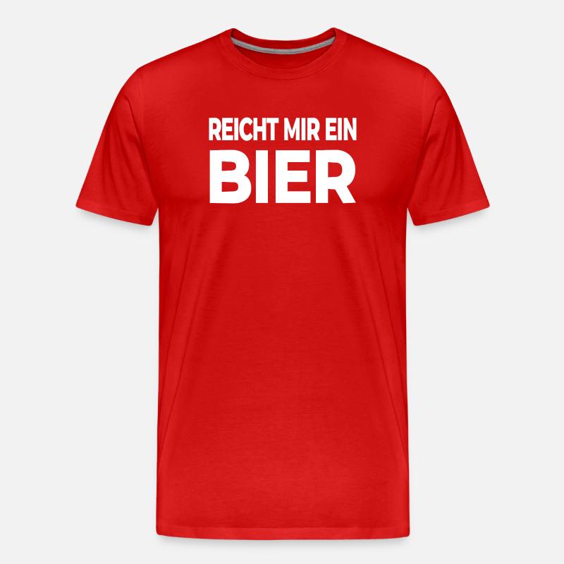 Bier - Männer Premium Bio T-Shirt - Rot