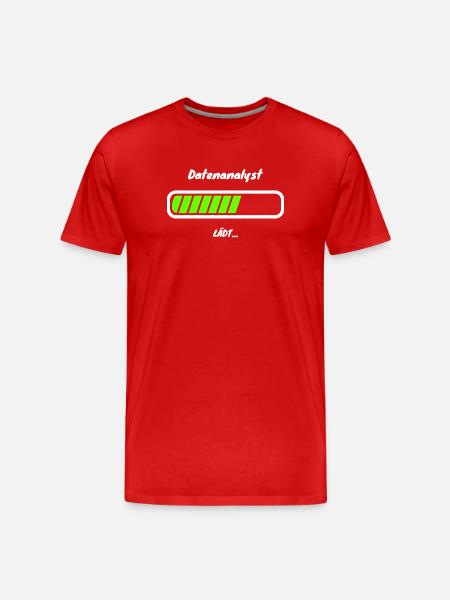 Datenanalyst Loading Data Analyst Statistik - Männer Premium Bio T-Shirt - Rot