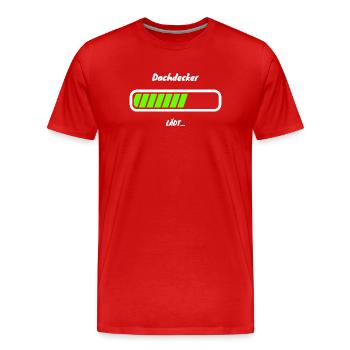 Roofer loading beam Roofer trainee - Men's Premium Organic T-Shirt - red - Front - Damien (186cm)