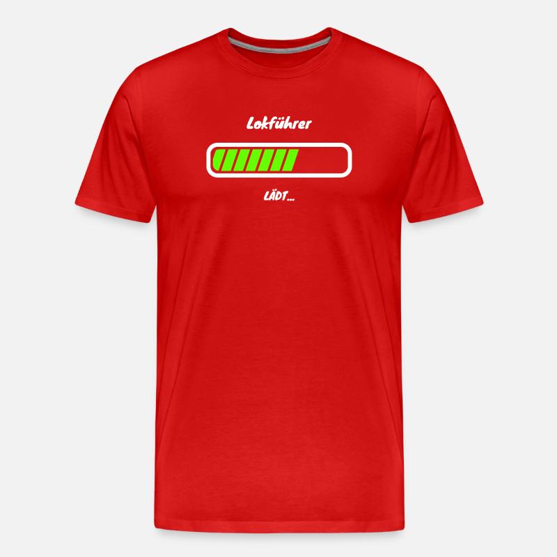 Lokführer Ladebalken Ausbildung Beruf - Männer Premium Bio T-Shirt - Rot