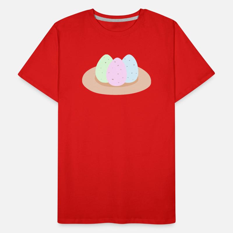 Pastel Easter Egg Nest Men's Premium Organic T-Shirt