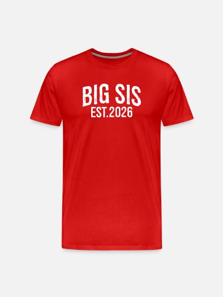 big sis Est 2026 - Men's Premium Organic T-Shirt - red