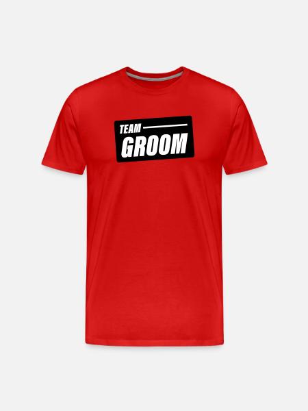 team_groom - T-shirt bio Premium Homme - rouge