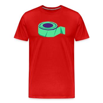 Grip Tape Tennis Padel Tape - Men's Premium Organic T-Shirt - red - Front - Damien (186cm)