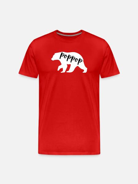 poppop bear - Men's Premium Organic T-Shirt - red