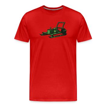 Weight Sled Prowler Vector - Men's Premium Organic T-Shirt - red - Front - Damien (186cm)