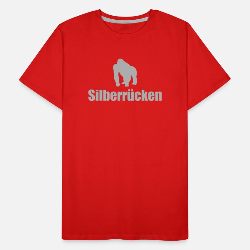 Silverback Gorilla Front Silhouette Men's Shirt Men's Premium Organic T-Shirt