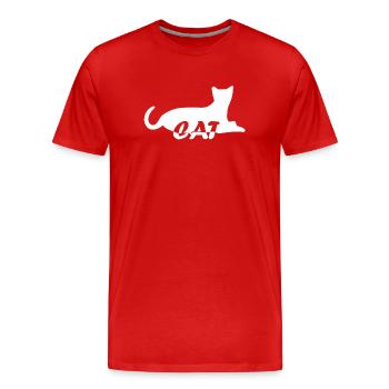 chat chat chat chat chat chatte minette chatte chatte minette - T-shirt bio Premium Homme - rouge - Devant - Damien (186cm)