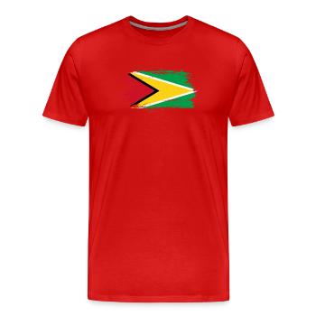 Guayana Flagge - Männer Premium Bio T-Shirt - Rot - Vorne - Damien (186cm)