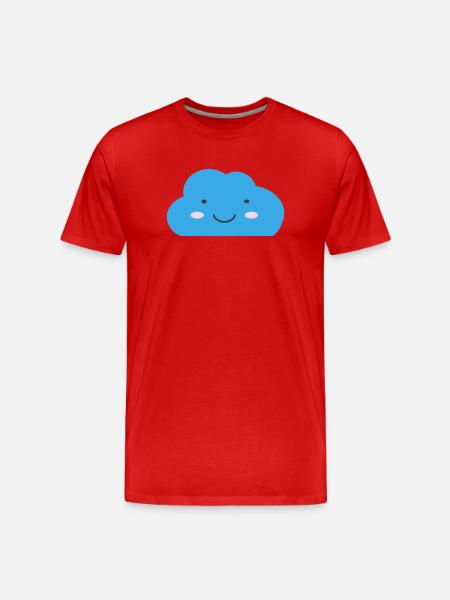 Kawaii Cloud - Men's Premium Organic T-Shirt - red