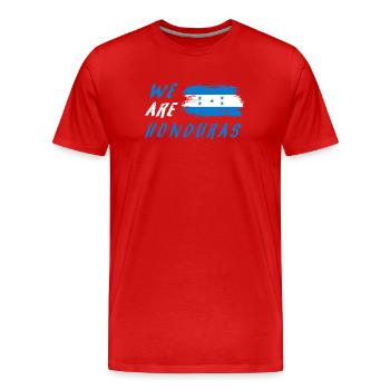 Wir sind Honduras - Männer Premium Bio T-Shirt - Rot - Vorne - Damien (186cm)