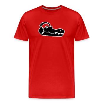 Crocodile Sound - T-shirt bio Premium Homme - rouge - Devant - Damien (186cm)