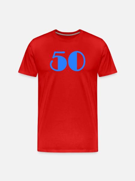 50. BIRTHDAY. HAPPY BIRTHDAY - Men's Premium Organic T-Shirt - red
