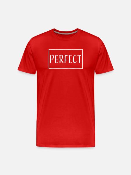 Perfect Tshirt design white - Men's Premium Organic T-Shirt - red