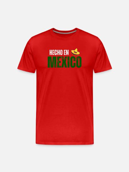 Made in Mexico, Mexican pride - Men's Premium Organic T-Shirt - red