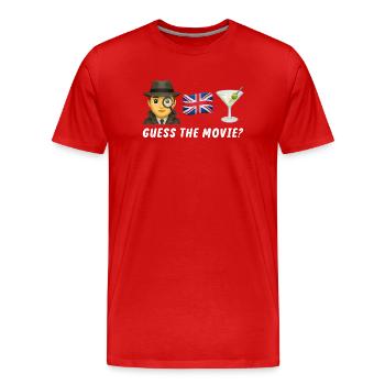 Thème policier avec symbole britannique - T-shirt bio Premium Homme - rouge - Devant - Damien (186cm)