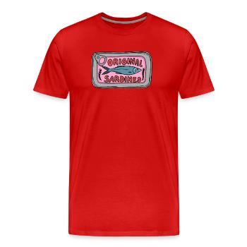 Les sardines originales peuvent être conçues par le pop art - T-shirt bio Premium Homme - rouge - Devant - Damien (186cm)