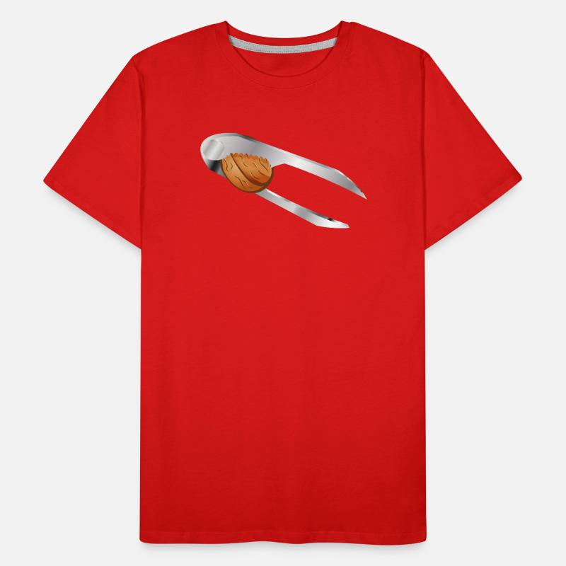 Walnut in a nutcracker – classic Christmas motif Men's Premium Organic T-Shirt
