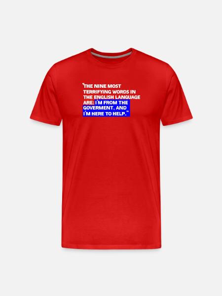 Paradoxical State Aid Quotes - Men's Premium Organic T-Shirt - red