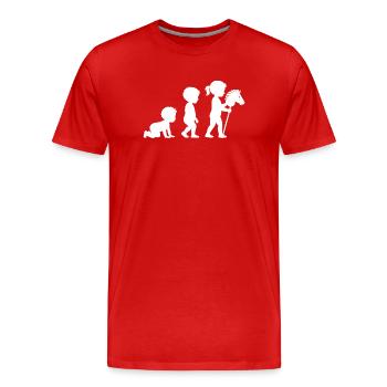 Hobby Horsing - T-shirt bio Premium Homme - rouge - Devant - Damien (186cm)