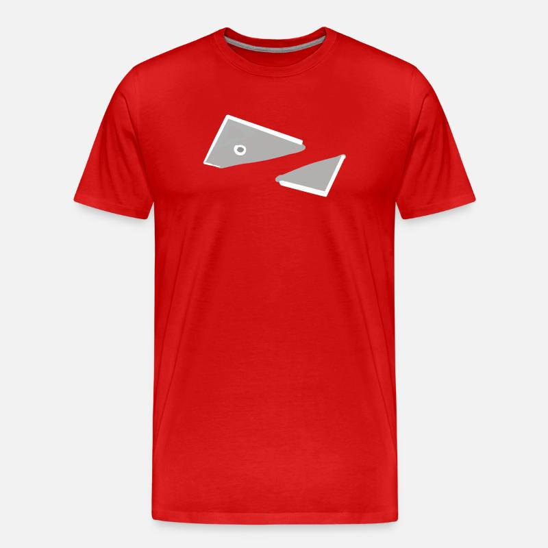 Triangles monochromes abstraits de poissons - T-shirt bio Premium Homme - rouge