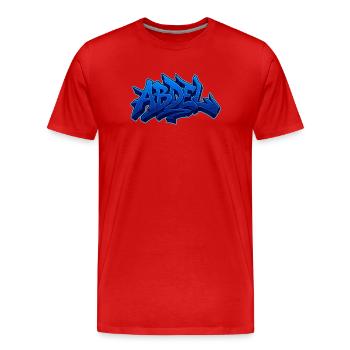 Graffiti Name Abdel ideales druckbares Geschenk - Männer Premium Bio T-Shirt - Rot - Vorne - Damien (186cm)