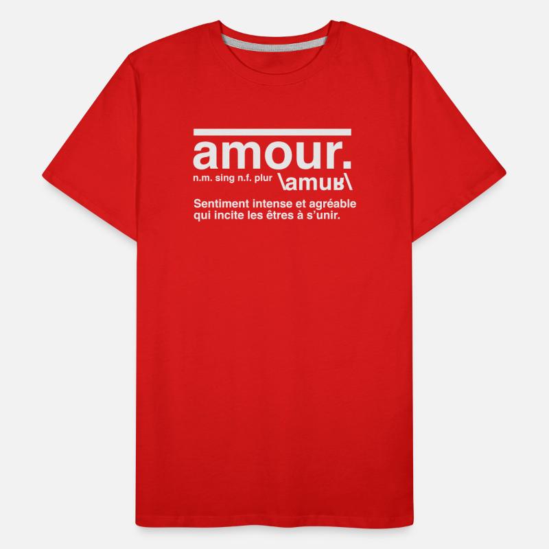 Amour Définition Style Dictionnaire  T-shirt bio Premium Homme