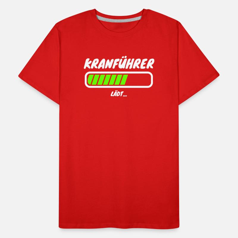 Kranführer Ladebalken Beruf Männer Premium Bio T-Shirt