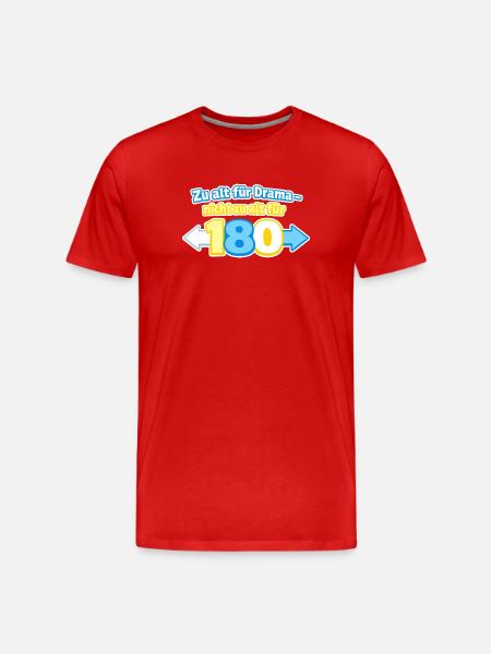 Zu alt für Drama 180 - Männer Premium Bio T-Shirt - Rot