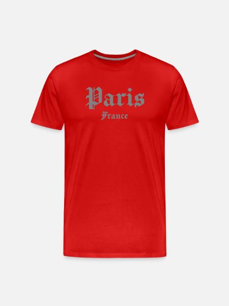Paris, France, Gothic - Men's Premium Organic T-Shirt - red