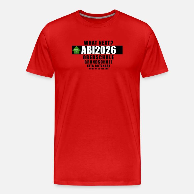 Abi 2026 - what next? - Männer Premium Bio T-Shirt - Rot