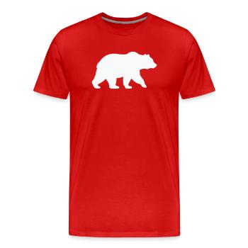 baer- - Männer Premium Bio T-Shirt - Rot - Vorne - Damien (186cm)