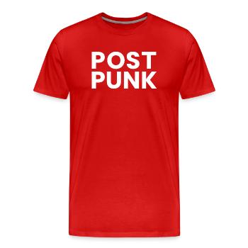 Post punk - T-shirt bio Premium Homme - rouge - Devant - Damien (186cm)