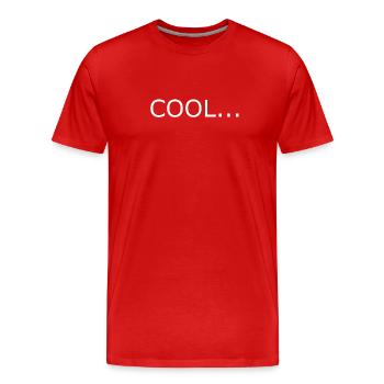 Cool - Männer Premium Bio T-Shirt - Rot - Vorne - Damien (186cm)